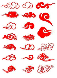 矢量中国风古典云纹祥云中式花纹图片