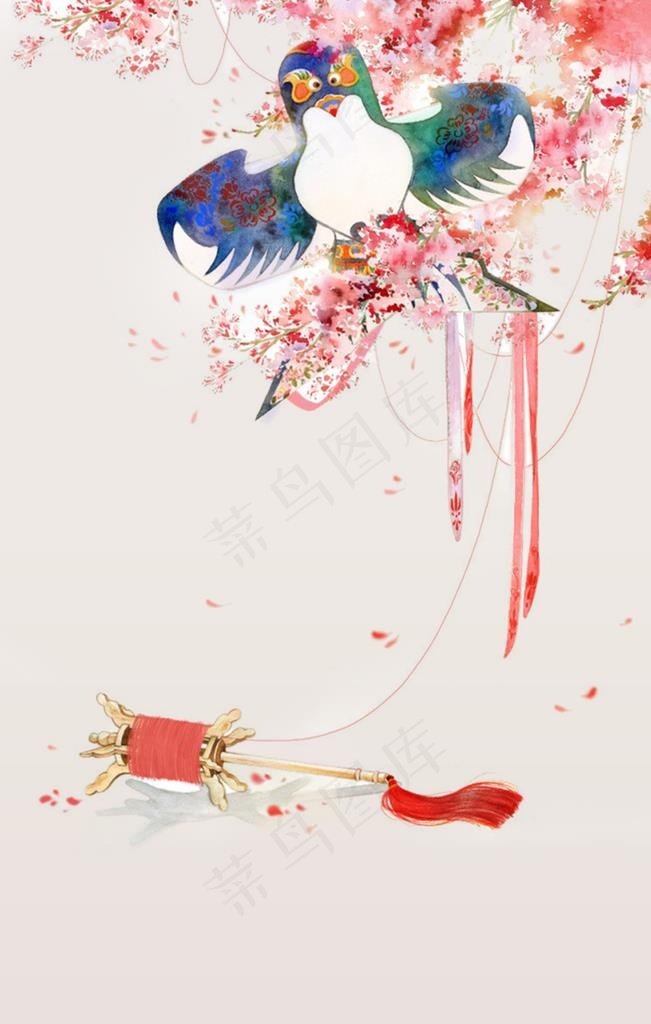 古风筝图片psd模版下载