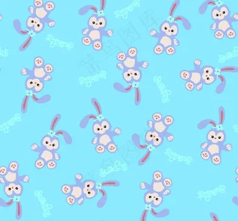 卡通兔子布娃娃图片