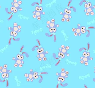 卡通兔子布娃娃图片