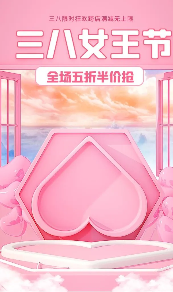女神节节日海报图片(2214x3543)psd模版下载