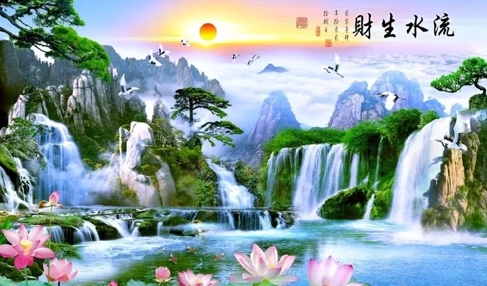 流水生财图片(9101x5412)