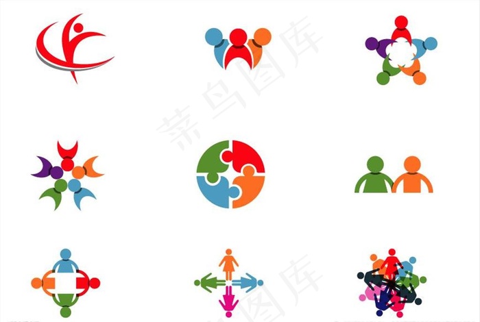 人形状logo图片ai矢量模版下载