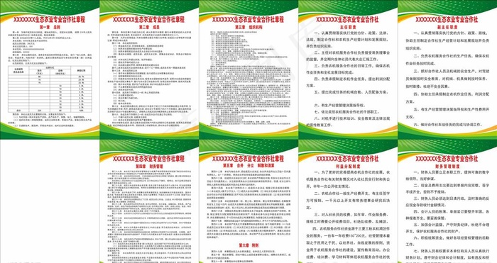 农业专业合作社制度图片cdr矢量模版下载