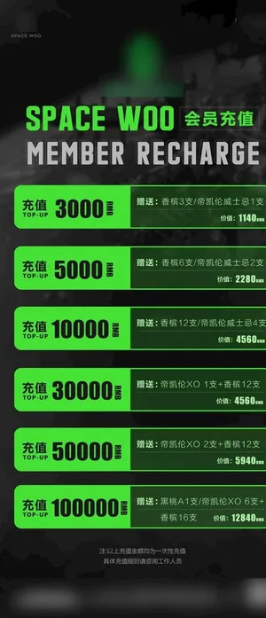 酒吧会员充值套餐海报图片