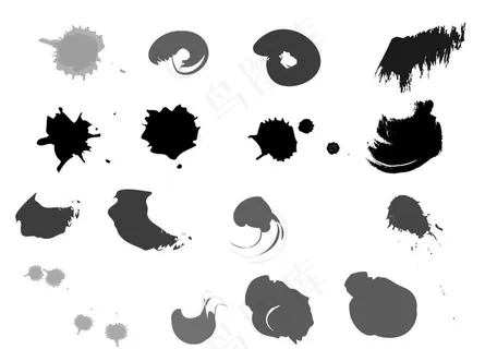 毛笔 水墨 笔触 墨水 中国风图片