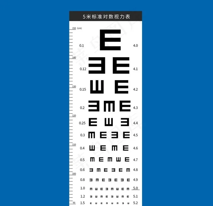 视力表图片(2000x2000)psd模版下载