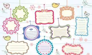 精美可爱卡通矢量对话框图片