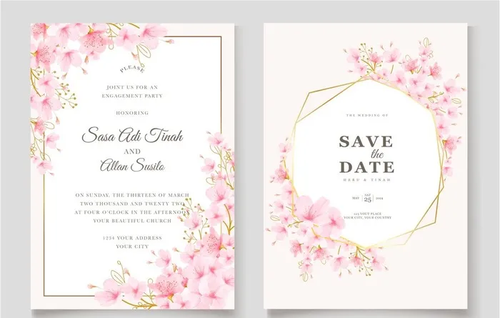 婚礼 请柬          图片ai矢量模版下载