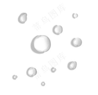 手绘水滴透明素材图片