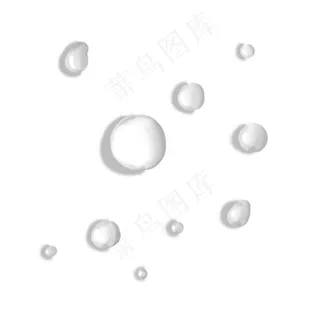 手绘水滴透明素材图片