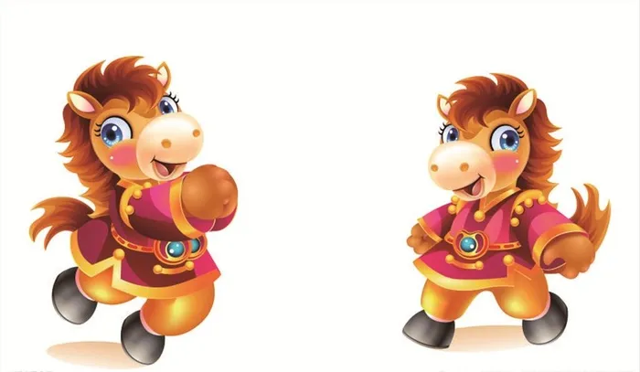 卡通马图片cdr矢量模版下载