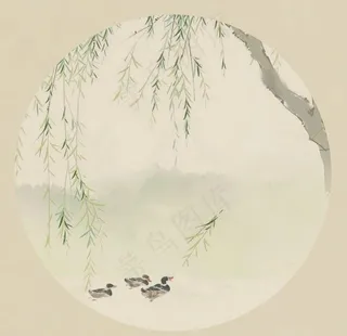 儿童摄影工笔画素材图片