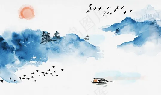 装饰画 花鸟画 新中式 山水 图片 装饰画 花鸟画 新中式 山水 图片