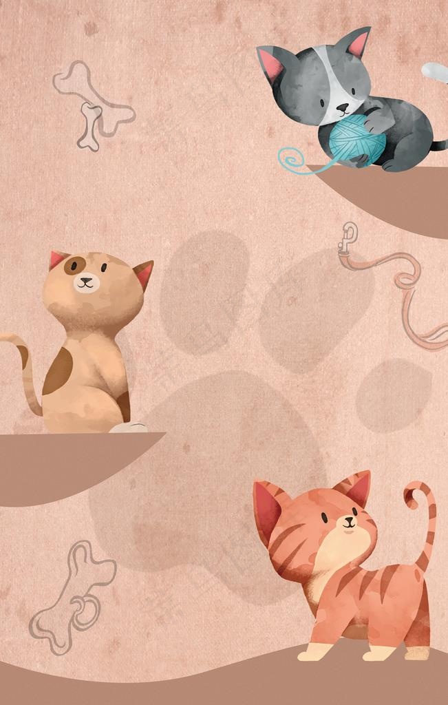 宠物背景图片(3545x5315)psd模版下载