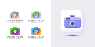 ai矢量摄影相机标志图片