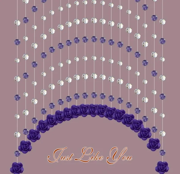 紫色玫瑰花珠帘图片(900x900)psd模版下载