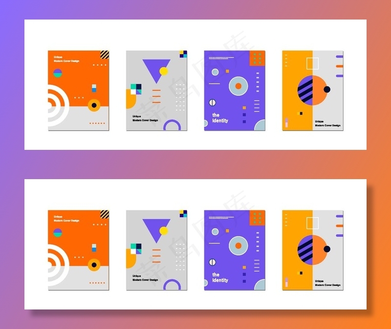 孟菲斯海报插画图片