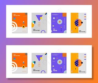 孟菲斯海报插画图片