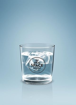 透明玻璃杯LOGO贴图样机图片