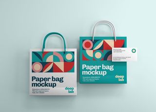 纸袋手提袋样机效果图图片