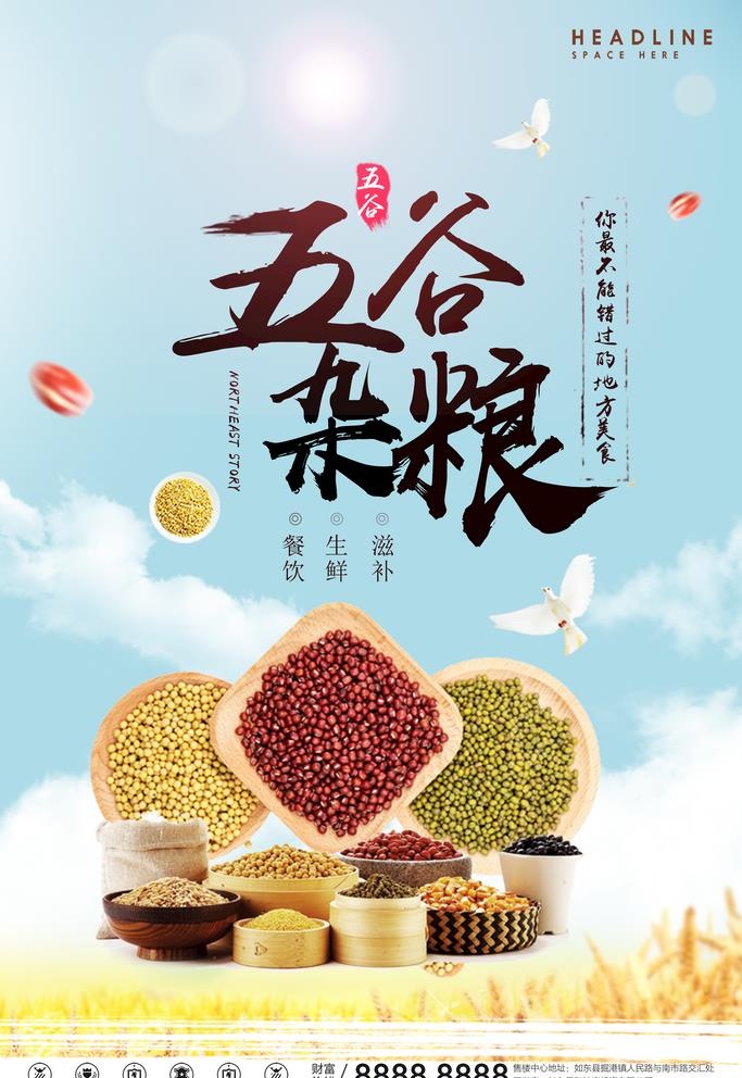 五谷杂粮图片(3543x5315)psd模版下载