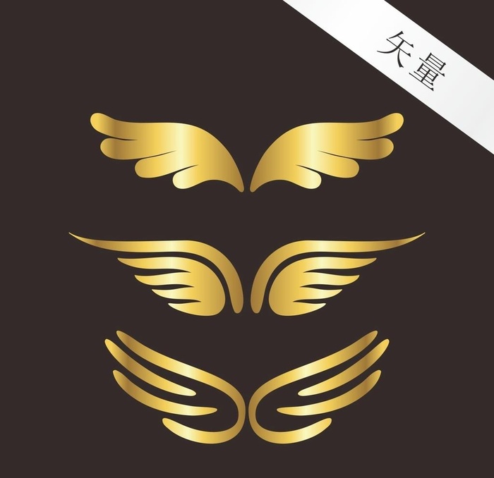 金色翅膀图片cdr矢量模版下载