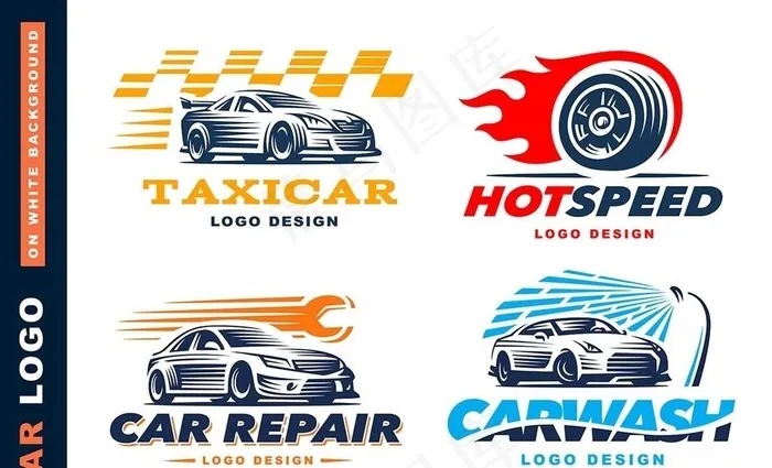 汽车 赛车 轮胎标图片eps,ai矢量模版下载