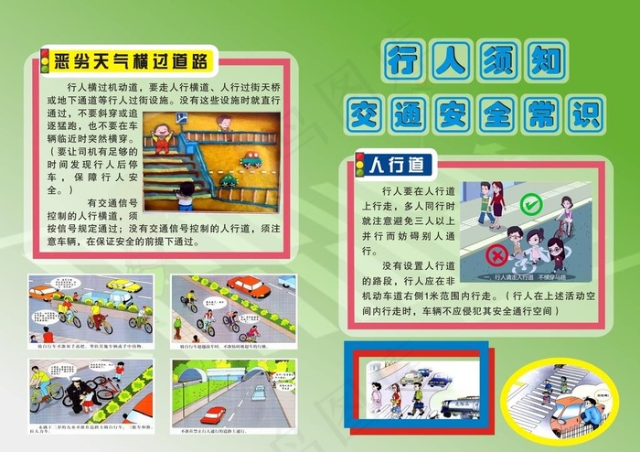 行人须知交通安全常识图片