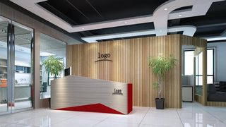 公司接待台图片