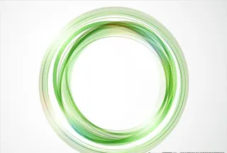 绿色光线圈图片