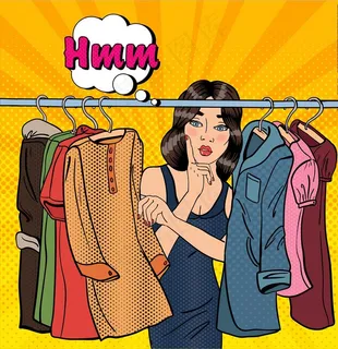 衣服促销插画图片