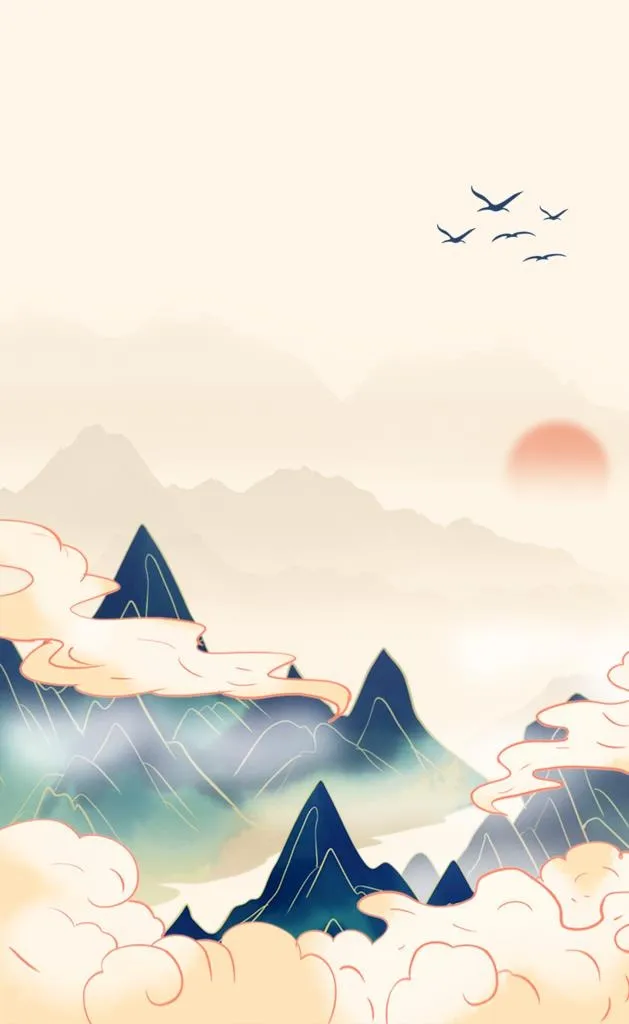 古风山水背景图片