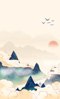 古风山水背景图片 古风山水背景图片