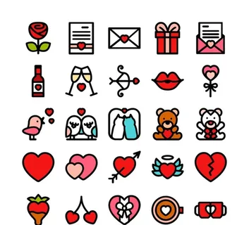 情人节图标矢量图片