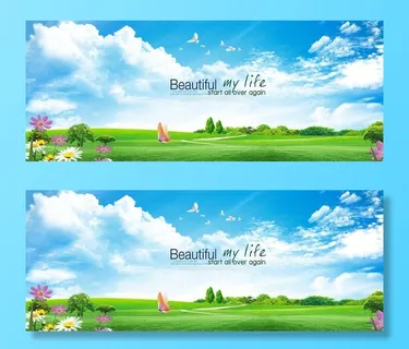 蓝天白云绿草地图片 蓝天白云绿草地图片