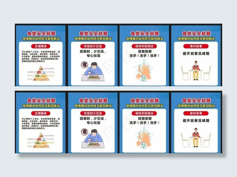 食堂安全就餐图片cdr矢量模版下载