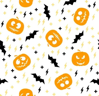 万圣节南瓜灯蝙蝠元素图片