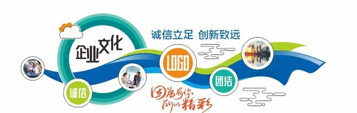 企业文化照片墙图片cdr矢量模版下载