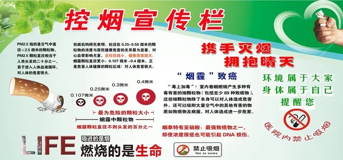 控烟宣传栏图片(7087x3543)psd模版下载