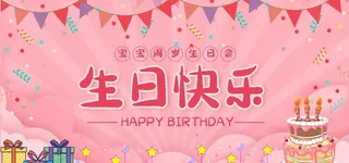 生日快乐展板图片