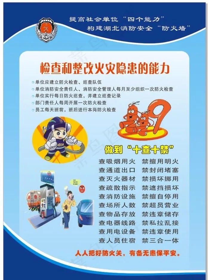 消防四个能力-1图片cdr矢量模版下载