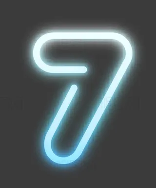 霓虹灯数字7图片