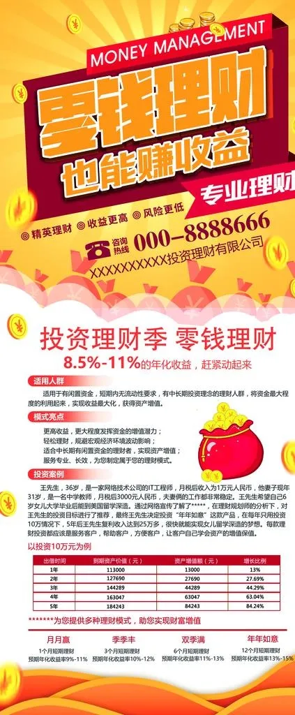 省钱理财图片psd模版下载