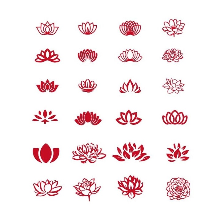 莲花图片ai矢量模版下载