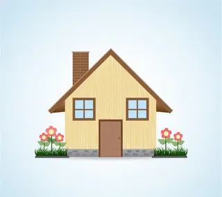 卡通房屋设计矢量素材图片