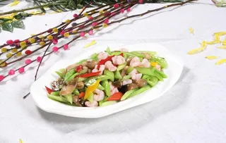 草菇青瓜爆虾球图片