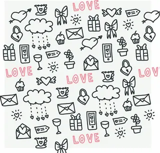 矢量手绘小图标设计图片