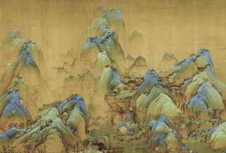 千里江山局部图图片