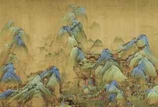 千里江山局部图图片